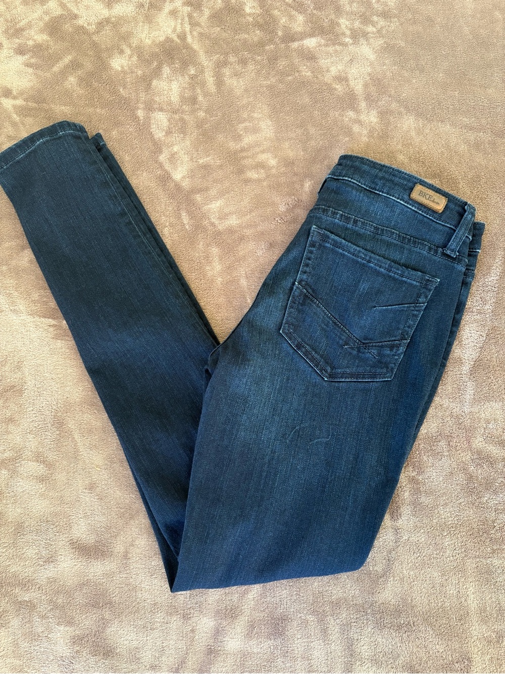 BKE Stella Mid-Rise Skinny Jeans Dark Wash Slim Fit Size 28x31.5